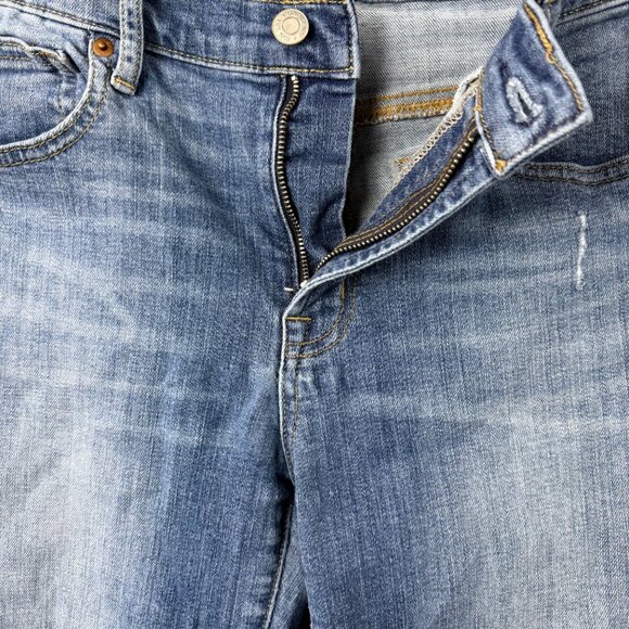 GAP 1969 True Skinny Mid Rise Jeans Women’s 29 Distressed Medium Wash - Picture 3 of 14